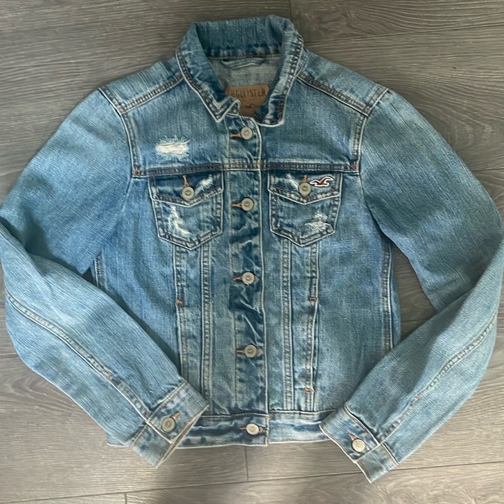 Hollister distressed Jean jacket size small